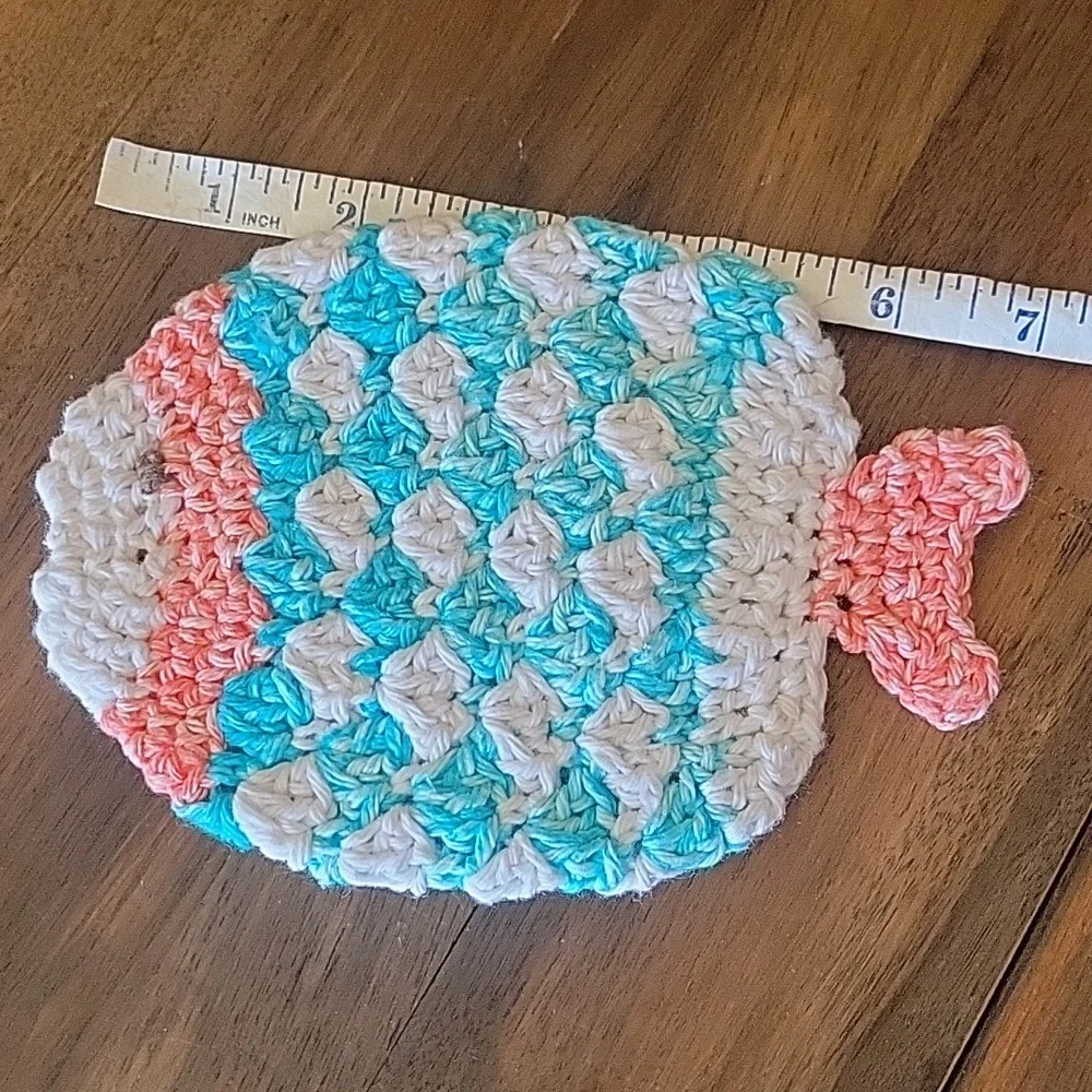 Handmade Crochet Fish Pot Holder